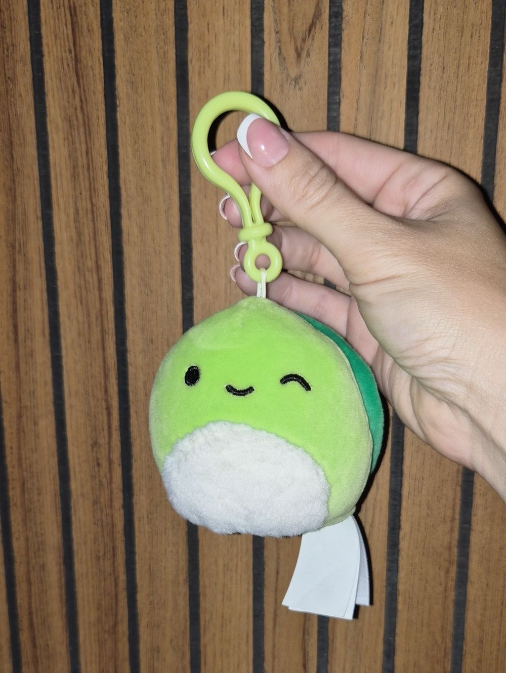 Squishmallow Green Plush Keychain Clip Turtle Henry The Winking Turtle